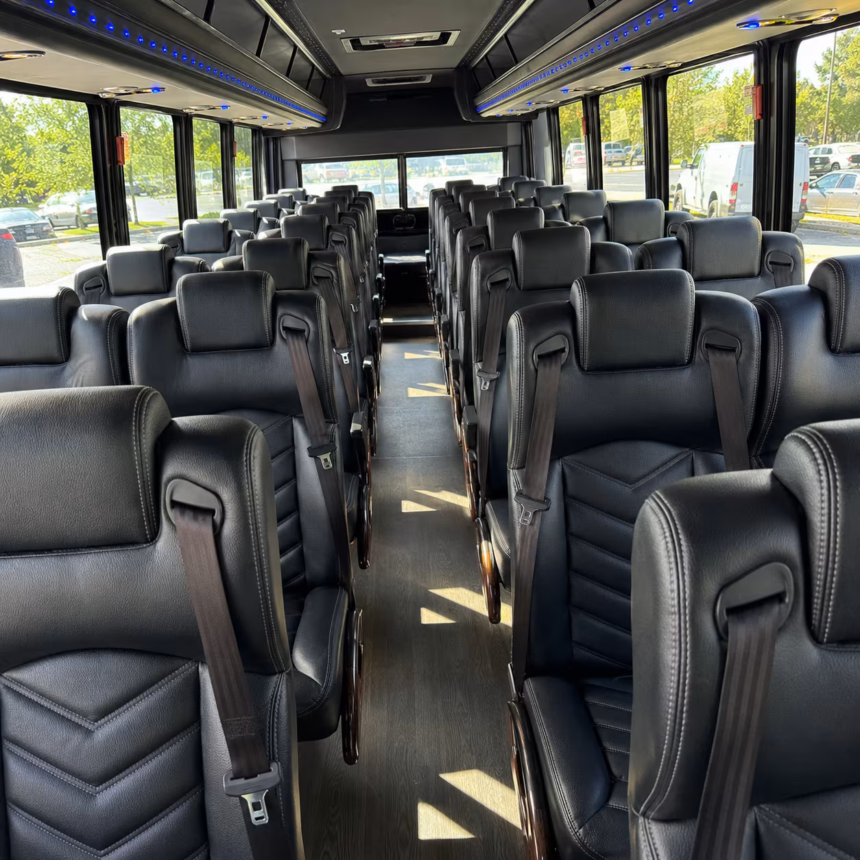 santa rosa 28 passenger minibus interior