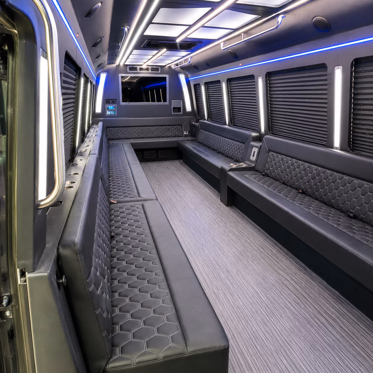 santa rosa 40 passenger party bus interior