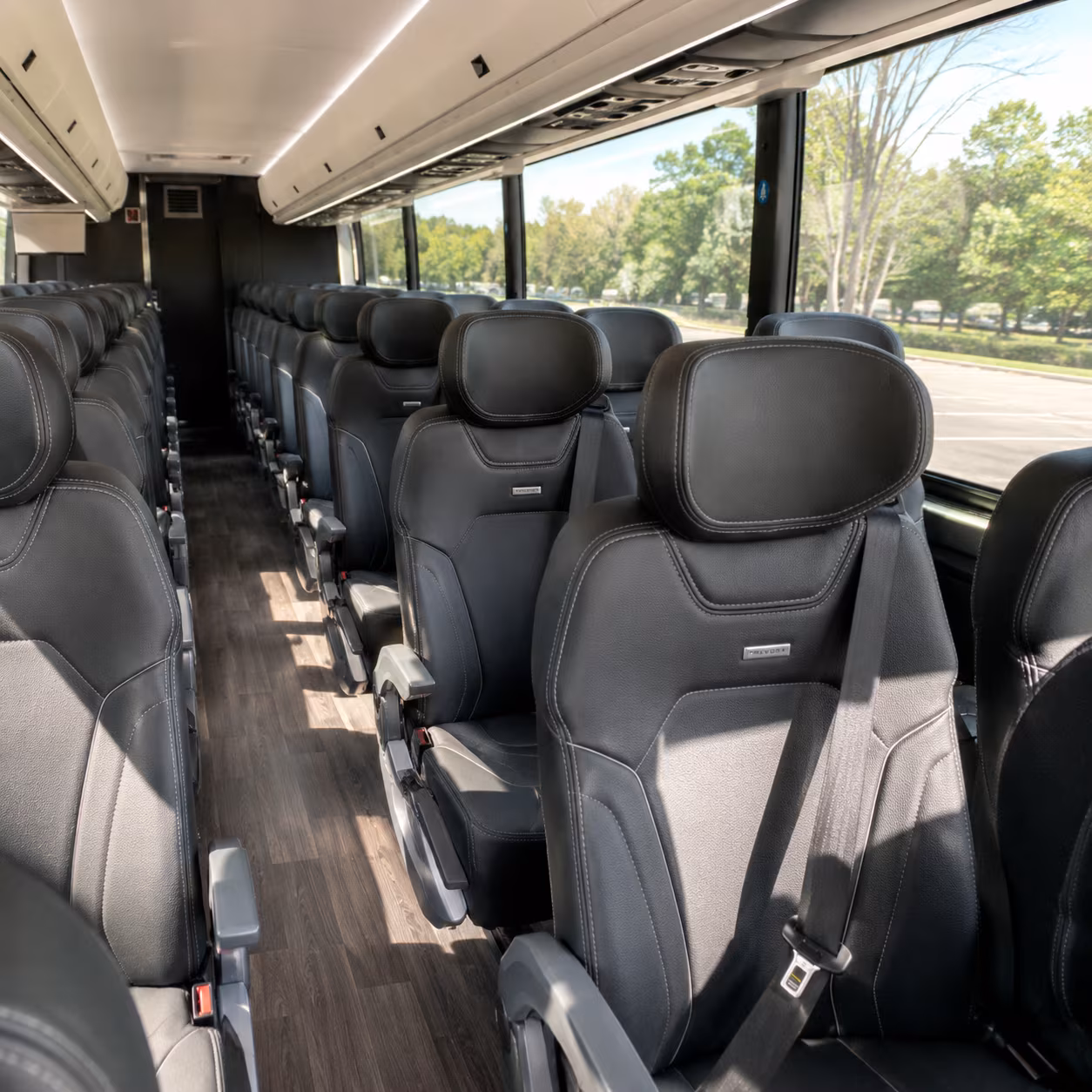 santa rosa 56 passenger charter bus inside
