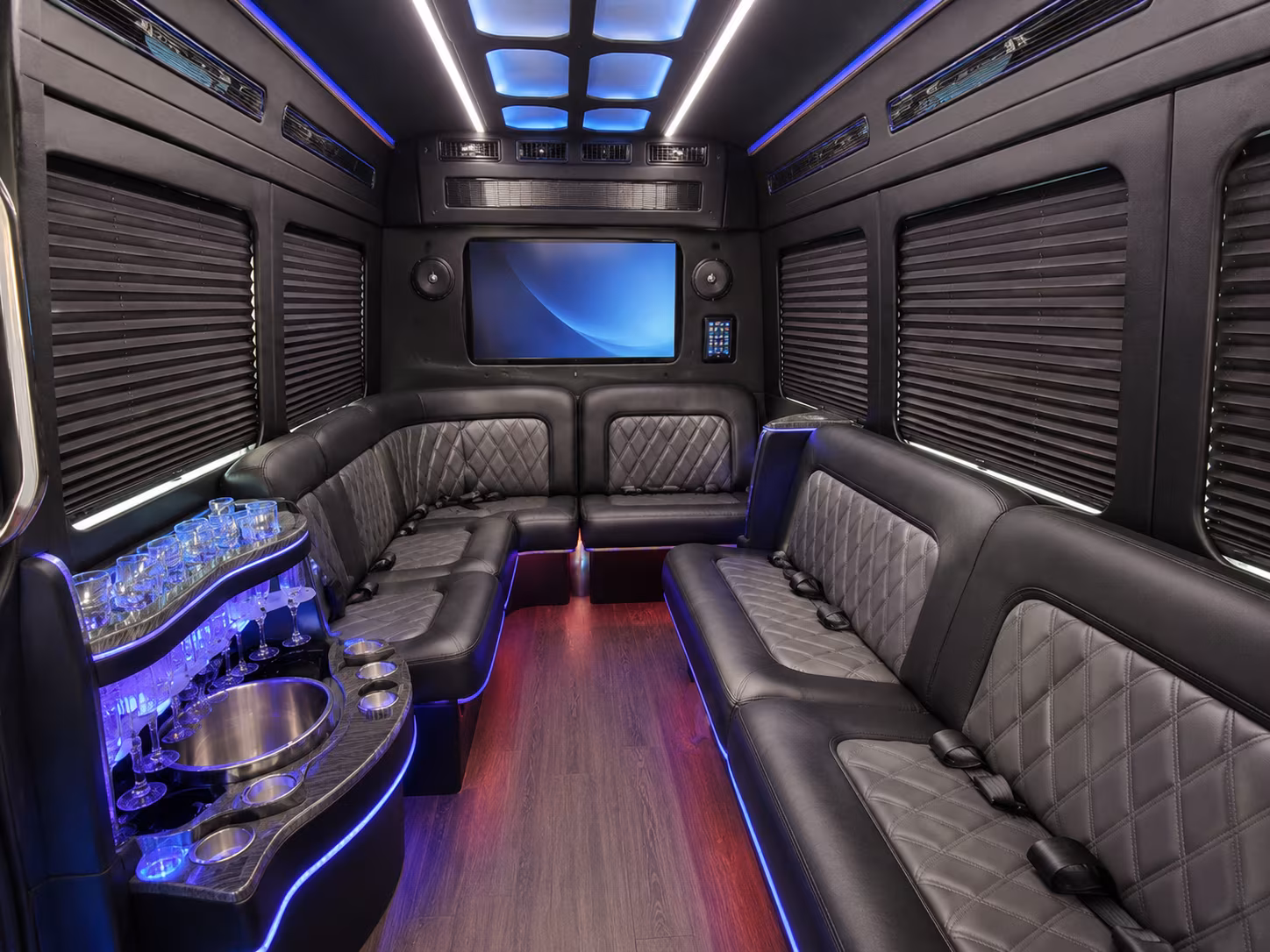 santa rosa sprinter limousine inside