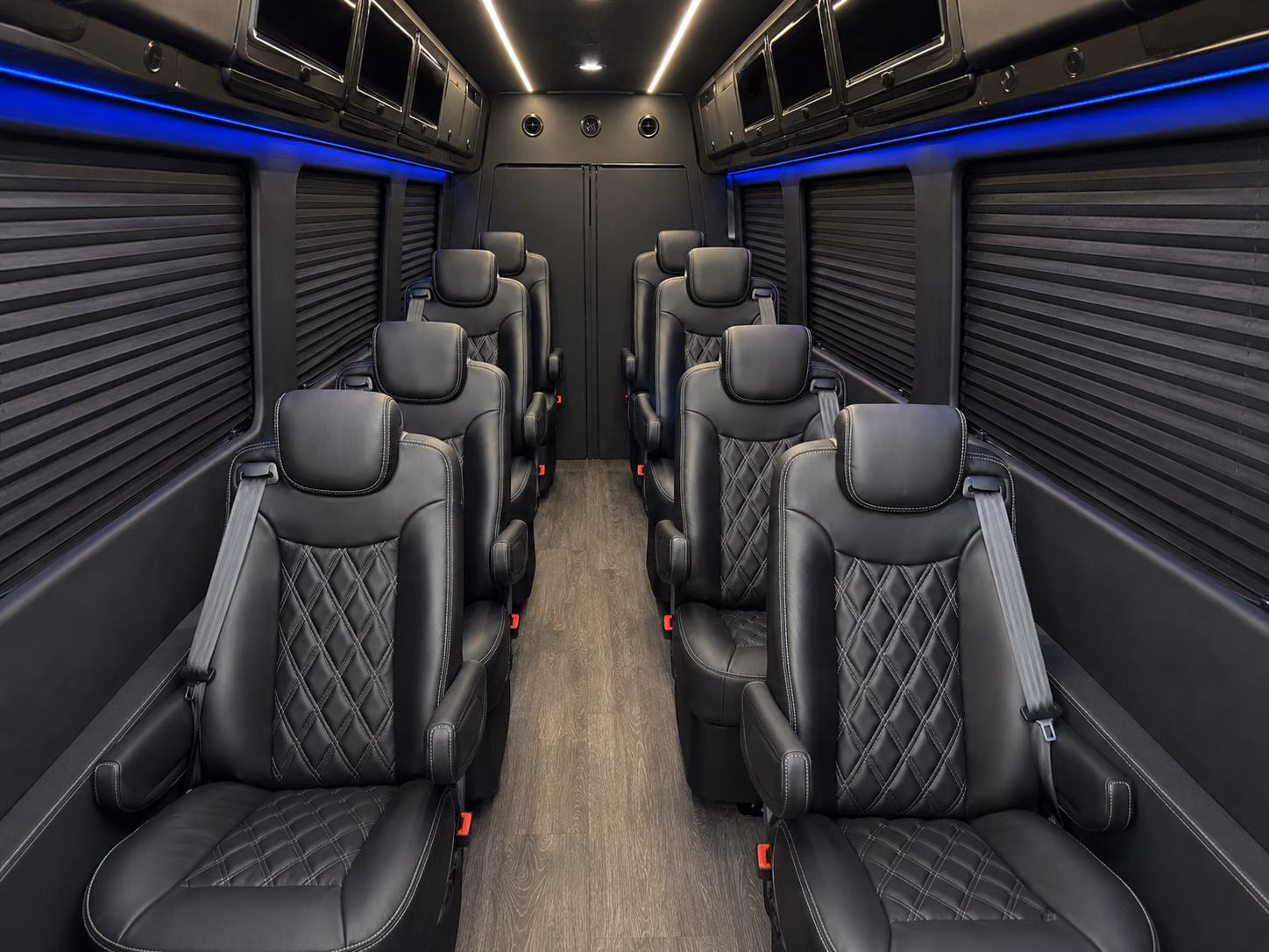 santa rosa sprinter van with driver inside